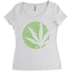 cannabis finger printing Women's Triblend Scoop T-shirt