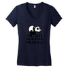 im Not Morning People Women's V-Neck T-Shirt