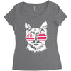 cat usa Women's Triblend Scoop T-shirt
