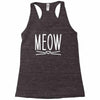 meow cute cat face Racerback Tank