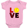 love softball Baby Onesie