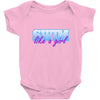swim like a girl neon Baby Onesie