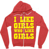 i like girls who like girls Zipper Hoodie