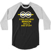 new mens womens kids eye got mad minion skills and stuff funny novelty 3/4 Sleeve Shirt