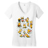 patriotic partying Women's V-Neck T-Shirt