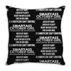 Smartass October Girl Throw Pillow