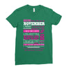 quens are born in november Ladies Fitted T-Shirt