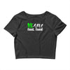 zombie fast food  funny Crop Top