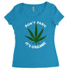 don't panic it's organic   marijuana Women's Triblend Scoop T-shirt