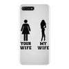 my wife your wife black design iPhone 7 Plus Case