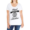blessed are the curious for they shall have adventures Ladies Curvy T-Shirt
