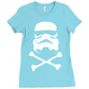 stormtrooper skull Ladies Fitted T-Shirt