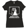 pixel wedding under new management Ladies Fitted T-Shirt