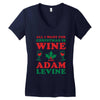 all i want for christmas is wine and adam levine Women's V-Neck T-Shirt