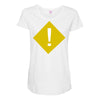 warning Maternity Scoop Neck T-shirt