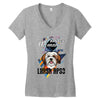 who loves lhasa apso Women's V-Neck T-Shirt