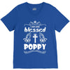 I Am One Blessed Poppy V-Neck Tee