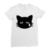 sad cat Ladies Fitted T-Shirt