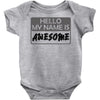 my name is awesome Baby Onesie
