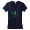 green man dance says hello 2018 Women's V-Neck T-Shirt