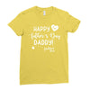 Happy First Father's Day Daddy Ladies Fitted T-Shirt