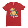 teddy beer Ladies Fitted T-Shirt