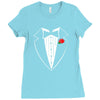 rose tuxedo t shirt Ladies Fitted T-Shirt
