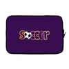 soccer neon rhinestud Laptop sleeve