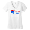 trump 2016 there will be hell toupee Women's V-Neck T-Shirt