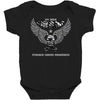 my hero is now my angel stomach cancer awreness Baby Bodysuit