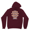 Braver Stronger Smarter Uterine Cancer Awareness Unisex Hoodie