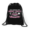 I Love Someone with Breast Cancer to The Moon and Back to Infinity Drawstring Bags