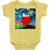 Van Gogh Parody Snoopy Baby Bodysuit