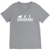 be nice to fat people bear chase funny pub joke V-Neck Tee