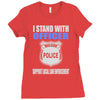 i stand with officer Ladies Fitted T-Shirt