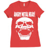 angry metal head Ladies Fitted T-Shirt