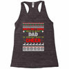 santa only comes once a year dad is always here to cheer Racerback Tank