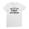 will run for ice cream Ladies Fitted T-Shirt