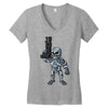 time traveling cyborg Women's V-Neck T-Shirt