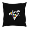 coming out Throw Pillow