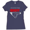 i'm with this idiot funn Ladies Fitted T-Shirt