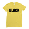 black Ladies Fitted T-Shirt