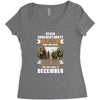 Never Underestimate A Man Who Watches The 100 And Was Born in December Women's Triblend Scoop T-shirt