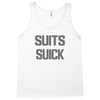 suits suck! t shirt t funny comedy on tv large Tank Top
