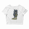 mucus bear Crop Top