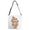 true love pizza slice Adjustable Strap Totes