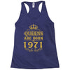queens are born in 1971 Racerback Tank