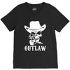 outlaw cow boy motor bike V-Neck Tee