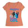 grandma of the birthday girl Women's Triblend Scoop T-shirt