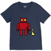 bird powered robot V-Neck Tee